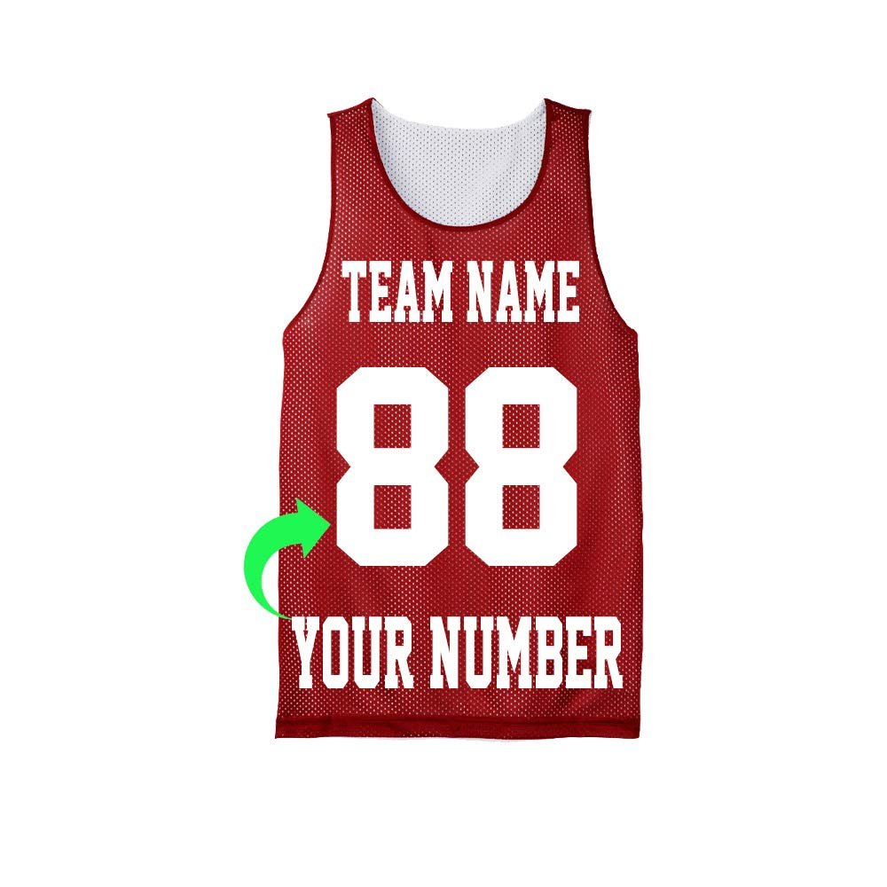 Personalize Your Own Team Basketball Jersey with Your Custom Name and Number True Red