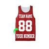 Personalize Your Own Team Basketball Jersey with Your Custom Name and Number True Red view 1