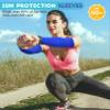 HiRui Arm Compression Sleeves for Men Women Youth Kids, UV Protection 20-30mmHG Support, Great for Running Cycling Basketball Golf Tattoo Cover, Breathable Moisture-Wicking (Blue, X-Large) view 4