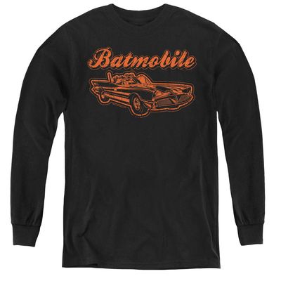 Batman Batmobile Youth Long Sleeve T Shirt, X-Large Black