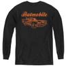 Batman Batmobile Youth Long Sleeve T Shirt, X-Large Black view 1