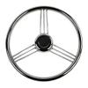 MARINE CITY 316 Grade Stainless Steel Polished Steering Wheel 15 Degree Dish 9 Spokes 13-1/2 Inches for Boats Yachts Ships (Pack of 1) view 1