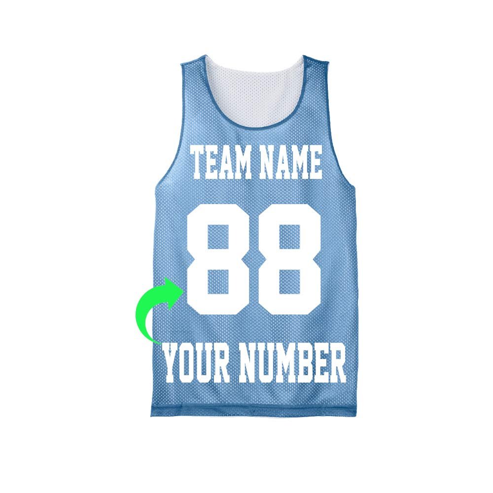Personalize Your Own Team Basketball Jersey with Your Custom Name and Number Carolina Blue