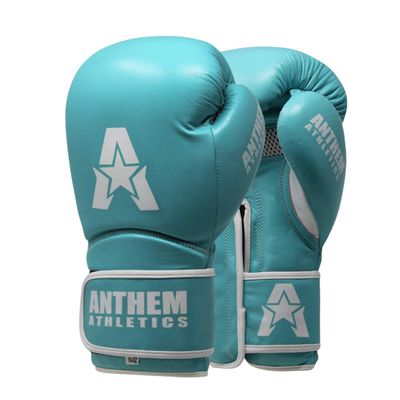 Anthem Athletics Stormbringer Full Grain Leather Boxing Gloves 16 oz Men & Women Muay Thai Gloves Kickboxing Gloves Available As 12 oz 14 oz or 16 oz Boxing Gloves - Iconic Tiffany - 12 oz.