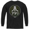 Atari Japanese Grid Youth Long Sleeve T Shirt, Large Black view 1