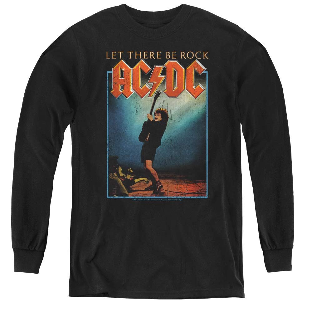 ACDC Let There Be Rock Youth Long Sleeve T Shirt, X-Large Black