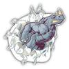 KW Vinyl Magnet Angry Rhino Mascot Truck Car Magnet Bumper Sticker Magnetic 5" view 1