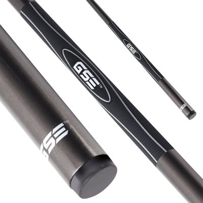 GSE Games & Sports Expert 58" 2-Piece Fiberglass Graphite Composite Billiard Pool Cue Stick for Men/Women, Billiard Cue Stick for House or Commercial/Bar Use (Grey, 21 Oz)