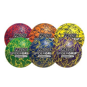 Palos - SPIDERGRIP 6.3" Playballs - Set of 6 Dodgeballs or Multi-Balls (Multi-Ball)