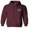 0084. American Flag Thin Blue Line Police Lives Matter Support Patriotic NY Sheriff Sweatshirt Pullover Hoodie (Maroon, Small) view 2