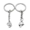 5 Items Metal Keychain Keyring Key Tags Chains Rings Jewelry Bag Charms C2DM2 Mushroom view 1