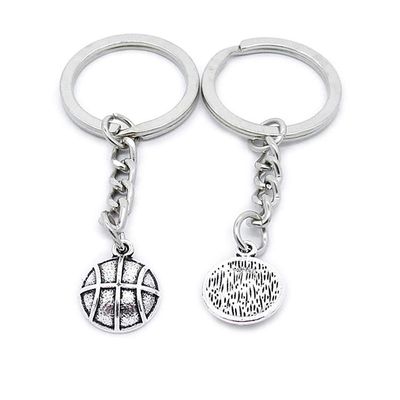 1 Item Metal Keychain Keyring Key Tags Chains Rings Jewelry Bag Charms CM4Y6 Basketball