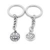 1 Item Metal Keychain Keyring Key Tags Chains Rings Jewelry Bag Charms CM4Y6 Basketball view 1
