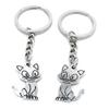 1 Item Metal Keychain Keyring Key Tags Chains Rings Jewelry Bag Charms I7WY7 Cat Kitten view 1
