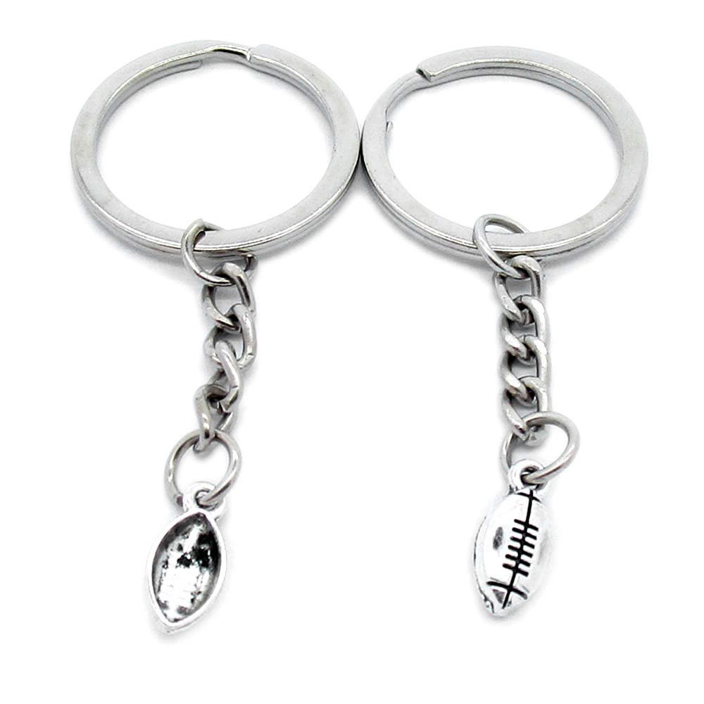 1 Item Metal Keychain Keyring Key Tags Chains Rings Jewelry Bag Charms I1UP2 American Football
