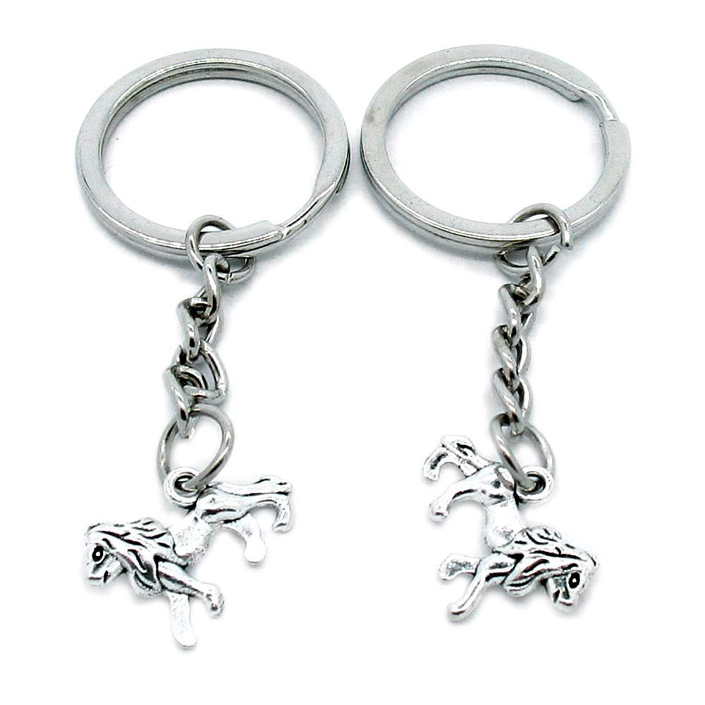 50 Items Metal Keychain Keyring Key Tags Chains Rings Jewelry Bag Charms H4IP9 Lion King Leo