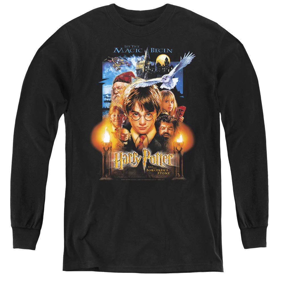 Harry Potter Youth Long Sleeve T Shirt, X-Large Black