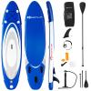 Goplus Inflatable Stand Up Paddle Board, 10FT/10.5FT/11FT SUP with Accessory Pack, Adjustable Paddle, Carry Bag, Fin, Hand Pump, Leash, Repair Kit (Navy, 10 FT) view 1