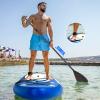 Goplus Inflatable Stand Up Paddle Board, 10FT/10.5FT/11FT SUP with Accessory Pack, Adjustable Paddle, Carry Bag, Fin, Hand Pump, Leash, Repair Kit (Navy, 10 FT) view 3
