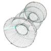 Foldable Bait Cast Mesh Net Portable Fishing Landing Net Shrimp Cage for Fish Lobster Prawn Minnow Crayfish Crab with Hand Rope Floating Circle view 1