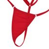 YEAHDOR Women's Sexy One Piece Sling Shot G-String Extreme Micro Mini Monokini Swimwear Underwear Red One Size view 3