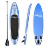 Dunnrite Products Inflatable Stand Up Paddle Board Kit (SUP with Paddle, Backpack Travel Bag, Pump, Fins, & Coiled Leash) (Blue and White) view 2