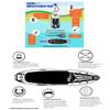 Dunnrite Products Inflatable Stand Up Paddle Board Kit (SUP with Paddle, Backpack Travel Bag, Pump, Fins, & Coiled Leash) (Blue and White) view 4