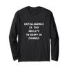 1N73LL1G3NC3 15 7H3 4B1l1TY 70 4D4PT 70 CH4NG3 T-Shirt view 1