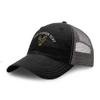 Custom Trucker Hat Richardson Chicken Outline Embroidery Animal Name Cotton Soft Mesh Cap Snaps - Black/Charcoal, Personalized Text Here view 1