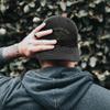 Custom Trucker Hat Richardson Chicken Outline Embroidery Animal Name Cotton Soft Mesh Cap Snaps - Black/Charcoal, Personalized Text Here view 2