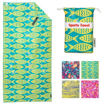4Monster Microfiber Beach Towel Quick Dry,Super Absorbent Lightweight Travel Towel for Swimmers, Sand Free Camping Towel, Beach Towels for Pool,Swim,Water Sports,Yoga