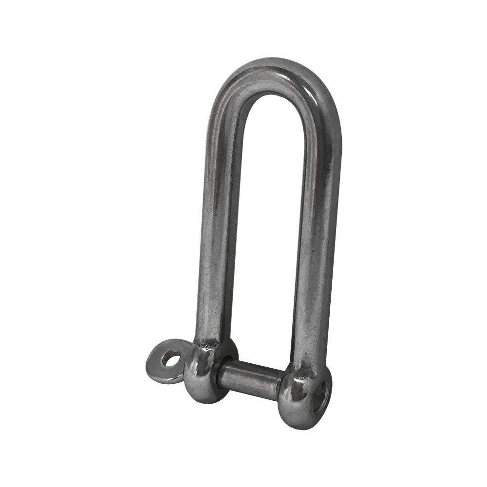 1/4" Boat Marine Stainless Steel Eye Screw Pin Chain Long D Shackle Sailing Rigging
