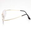Poxas Memory Titanium Frameless Lightweight Reading Glasses Hingeless Flexibled Frames for Mens Womens (Gold, 2.0) view 3