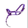 Equitem Nylon Foal Halter with Detachable 13" Catch (Purple) view 1