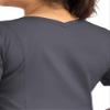 Maevn Matrix Double V-Neck Scrub Top (Small, Pewter) view 4