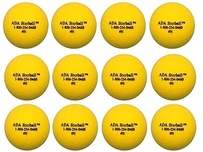 ADA Sports Starball Foam Training or Practice Softball Size| Durable Sponge Foam Ball Construction| Soft Contact| Recreation or Physical Education| All Ages & Skill Levels | Set of 12