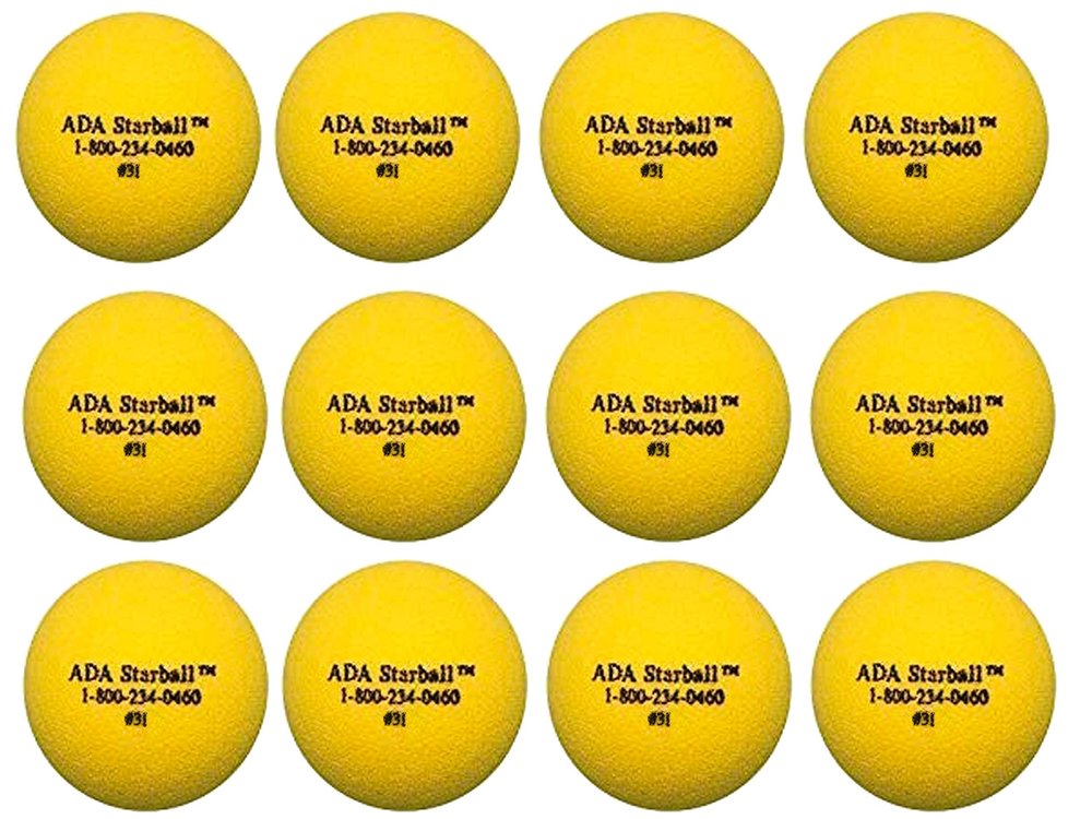 ADA Sports Starball Foam Training or Practice Softball Size| Durable Sponge Foam Ball Construction| Soft Contact| Recreation or Physical Education| All Ages & Skill Levels | Set of 12