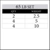 BLACK DIAMOND Olympic Weight Plates, Barbell Weights, 65 lb Weight Set view 2