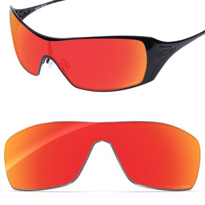 Tintart Performance Replacement Lenses Compatible with Oakley Dart Polycarbonate Polarized Etched-Fire Red