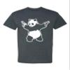 Panda Guns Second Amendment Adult T-Shirt Tee (XXXXX Large, Dark Heather) view 1