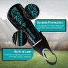 Vizari Malaga Shin Guards for Kids & Adults  Soccer Shin Guards with Ankle Protection & Foam Padding  Lightweight, Non-Slip Youth Shin Pads for Boys, Girls, Men & Women (Ages 3 to Adult) view 2