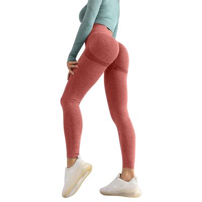 JOFOW Womens Leggings Snakeskin Print Ruched Butt Yoga Pants High Waist Stretch Skinny Sport Running Gym Slim Long Trousers (M,Watermelon Red)