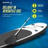Blue Water Toys Portable Inflatable Stand Up Paddle Board Kit | 11ft x 34in Nylon & Mesh Inflatable Paddle Board with 100% UV-Resistant EVA Pad, Pump, Backpack, Coil Leash & Repair Kit (Black/White) view 2