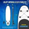 Blue Water Toys Portable Inflatable Stand Up Paddle Board Kit | 11ft x 34in Nylon & Mesh Inflatable Paddle Board with 100% UV-Resistant EVA Pad, Pump, Backpack, Coil Leash & Repair Kit (Black/White) view 3