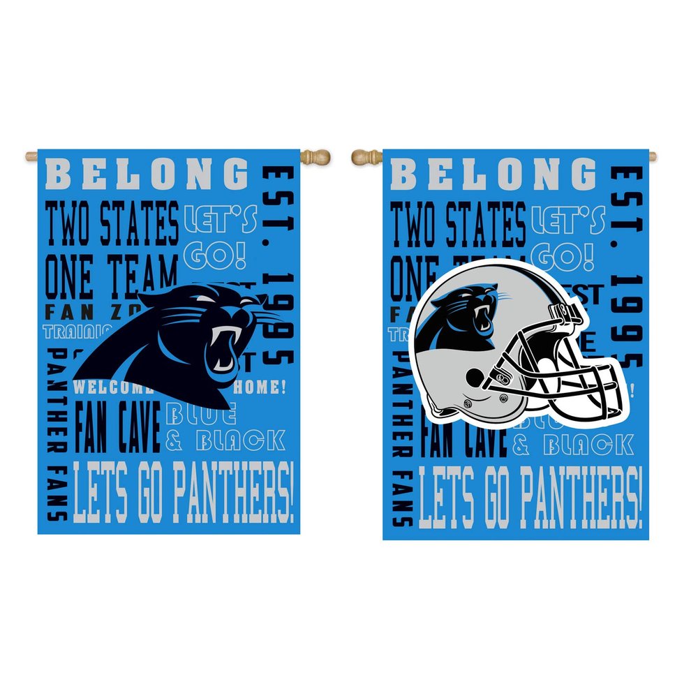 Carolina Panthers Fan Rules House Flag - 28 x 44 Inches