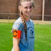 Soccer Innovations Captains Arm Band Club Model(Orange) - Armband Captian Band, Elastic Adjustable Captain Band, Youth & Adult Arm Band view 3