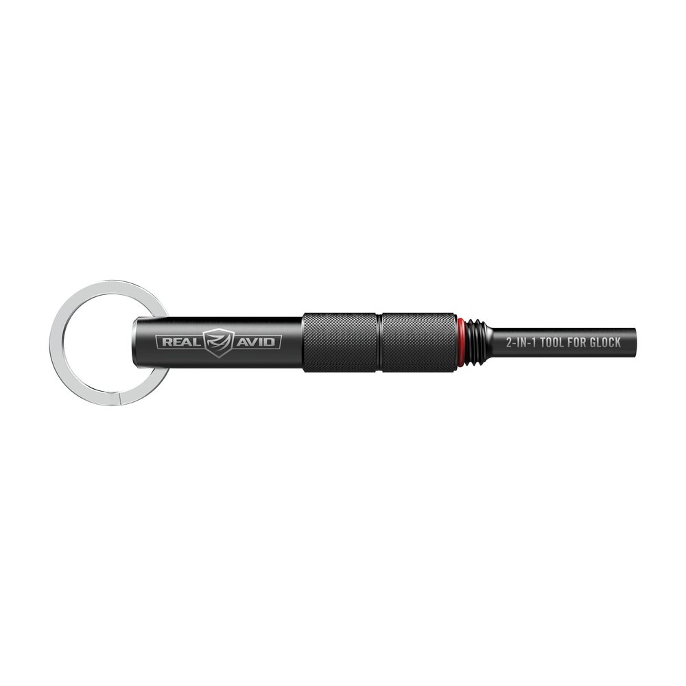 Real Avid 2-in-1 Tool for Glock Handguns, Includes Front Sight Tool & Disassembly Tool, Compatible with Glock 19, 17, 43, 26, 22, 48 & More