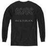 ACDC Back in Black Youth Long Sleeve T Shirt, Small