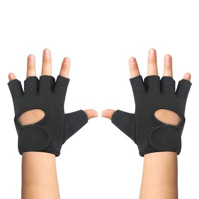 Luwint Kids Fingerless Workout Gloves - Anti-Slip Fitness Mitten for Children Cycling Yoga Weightlifting, 1 Pair