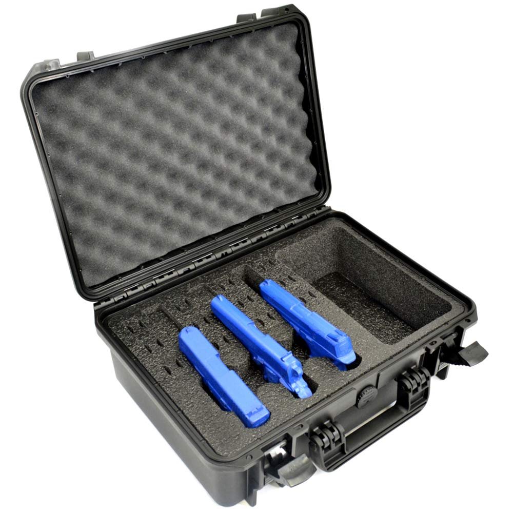 3 Pistol 12 Magazine + Accessories Storage Doro Waterproof Pistol Case with Custom MyCaseBuilder Foam Insert